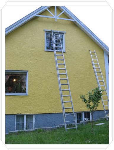 Fasaden nymålad